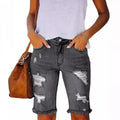 New Arrivals Custom Women Summer Denim Shorts Basic Washed Ripped Stretch Skinny Casual High Waist Summer Jeans Shorts for Women