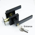 Internal Doors Wooden Modern Hotel Locks Indoor Room Keys Key Black Bedroom Lever Sets Interior Door Handles Lock with Handle