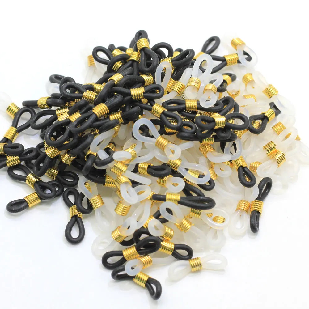 Eyeglass Chain Ends Adjustable Spring Rubber Ends Connectors for Eye Glasses Holder Necklace Chain DIY Accessory