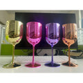 Ice Imperial Champagne Pink Rose Acrylic Goblets Glasses Flutes