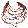 New Arrival Exaggerated Handmade Braided Multi-layer Necklace Red Beads Tassel Bohemian Accessories Multilayer Necklace