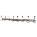 Silver Metal Wall Hooks 8 Tri Hooks Wall Hanger Coat Hook Rail for Coat Hat Towel