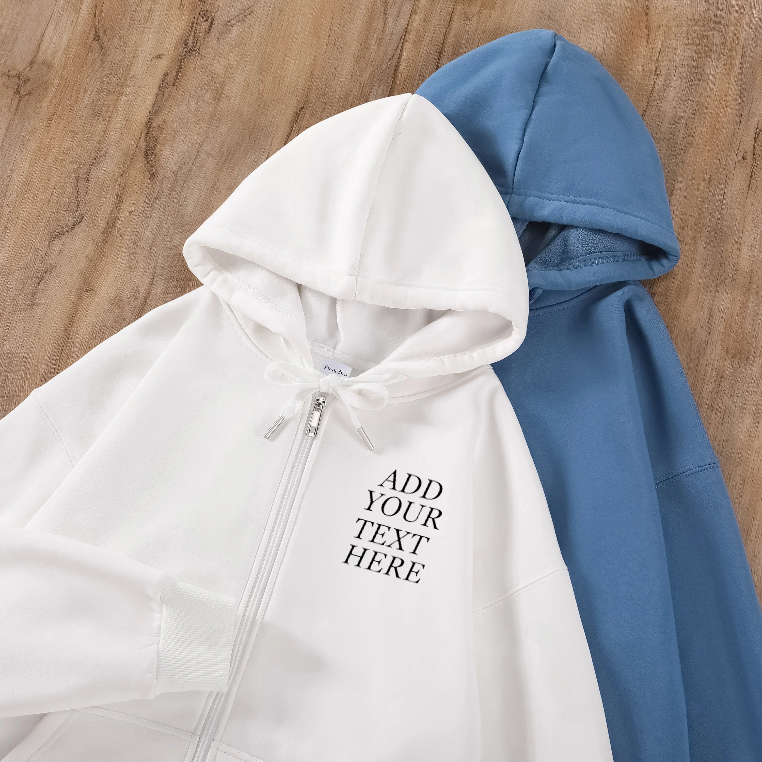 Men's Oversized Zipper Unisex Heavy Weight Fleece Black Custom Full Zip up Blank Full Face Zip Hoodie
