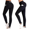 High Waist Yoga Pants With Pockets Tummy Control Workout Pants for Women 4 Way Stretch Yoga Leggings With Pockets