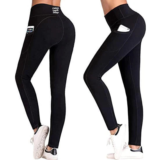 High Waist Yoga Pants With Pockets Tummy Control Workout Pants for Women 4 Way Stretch Yoga Leggings With Pockets