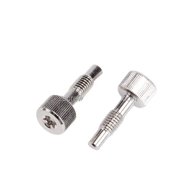 Custom Oem Steel Zinc Plating Low Profile Step Slotted Knurled Thumb Screw