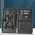 18 Pieces Black Stainless Steel Nail Tools Manicure Pedicure Set Nail Clipper Set