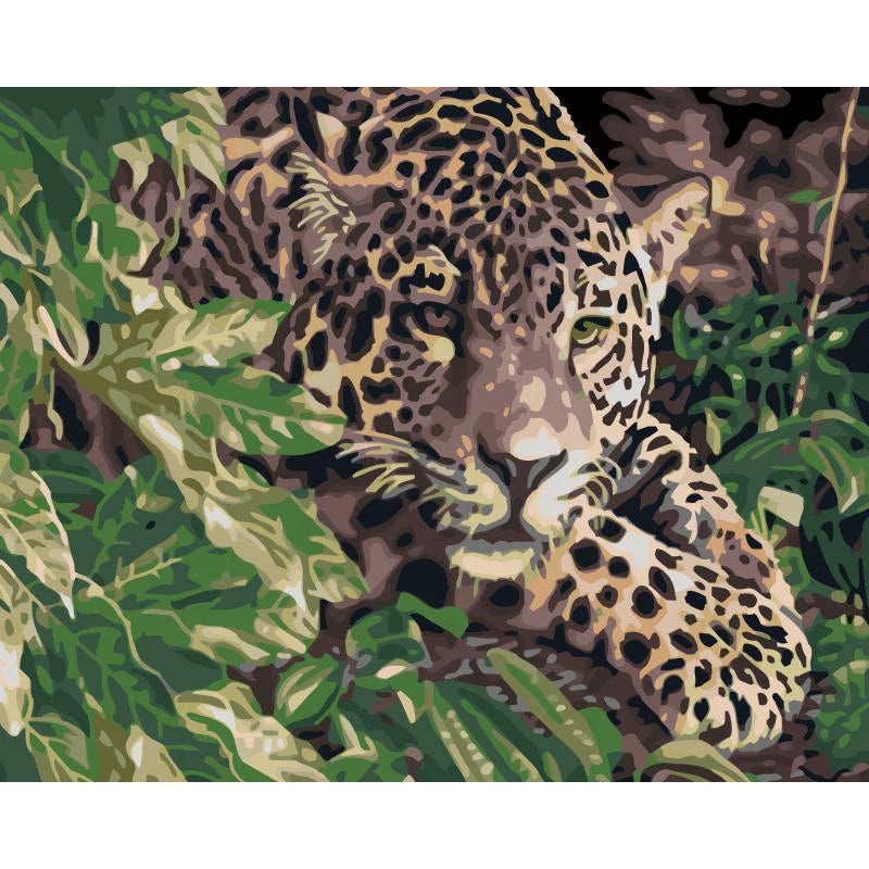 Leopard Acrylic  Painting by Numbers Animal  Painting Handpainted Home Decor Paint by Number Wall Art Picture Handmade Gift