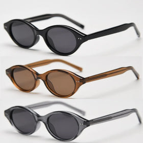 Fashionable Small Oval Cat Eye Sun Glasses Colorful TR90 Polarized Materials Handmade Premium UV400 Outdoor Shades
