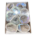 Wholesale Natural Quartz Box Set Healing Crystals Stones Angel Aura White Agate Geode Gemstone Crystal Gift Sets
