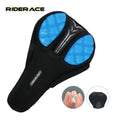 RIDERACE Bicycle Saddle Cover Liquid Silicon Gels Comfortable Bike Seat Mat Cycling Breathable Soft Cushion for MTB Road Bicycle
