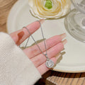 AA01230 Titanium Steel Zircon Necklace Women Light Luxury Necklace Fashionable Clavicle Chain