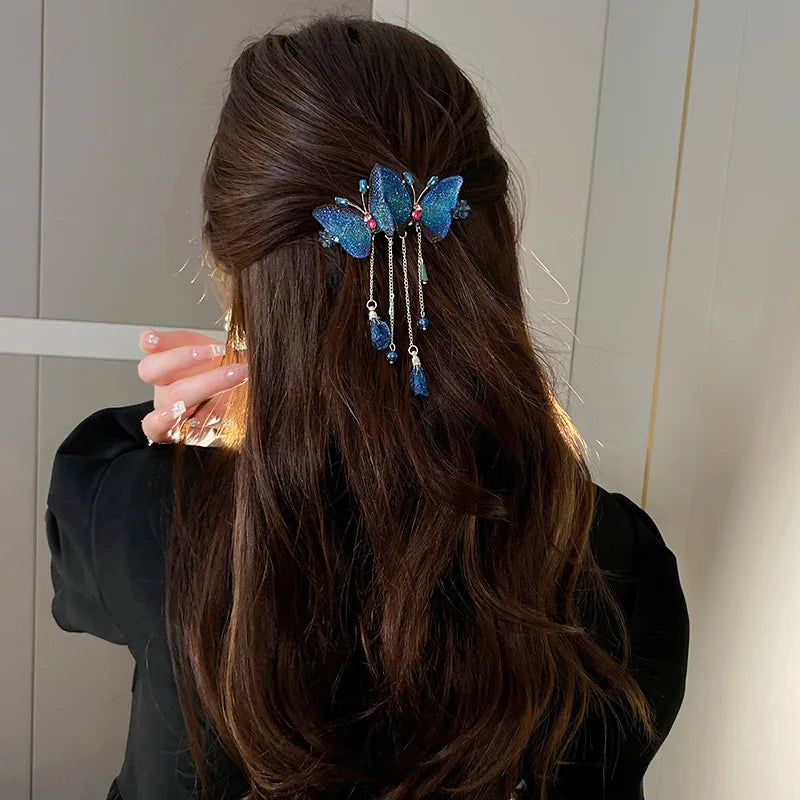 Candy Color Fashion Butterfly Hair Clips Women Girl Barrette Wedding Hairpins Hair Accessories