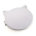 Customized Mini Blank Cat Head Shape Double Sided Mirror Metal Folding Portable Makeup Mirror