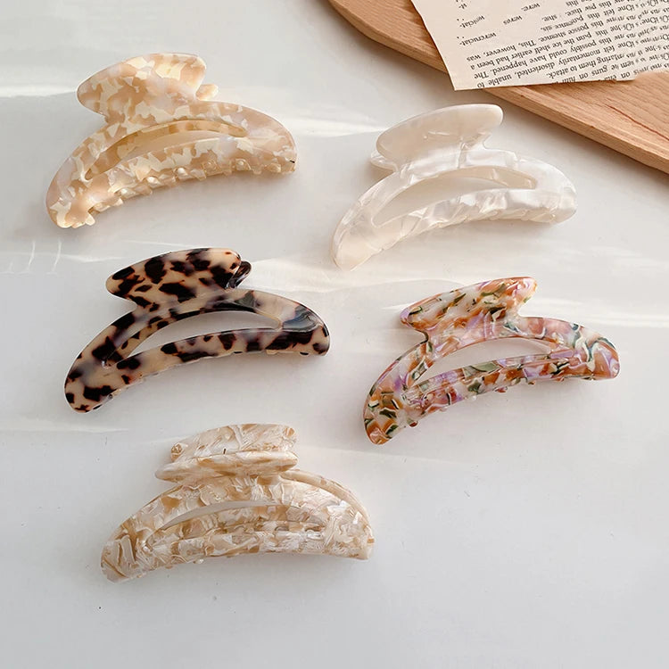 Fashion Korean High Quality Accessories Elegant Large Hair Claw Acetate Hair Claw Clips for Women Thick Hair Clamp