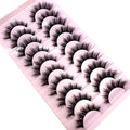 High Quality 10 Pairs Natural False Eyelashes Fake Lashes Long Makeup 3D Synthetic Thick Luxury Eyelash Extension Beauty