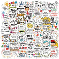 50PCS Spanish encourage quote Spain positive sticker