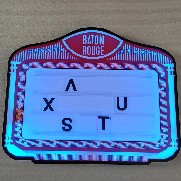 Custom Logo VIP Classic Acrylic Message Board Letters Glorifier Club Sign Service LED Rechargeable Battery Diwali Ramadan Night