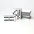 Factory Custom Double 6 Six Acrylic Domino Game Set Black White Five Layer Acrylic Domino Custom logo and Package Board Games
