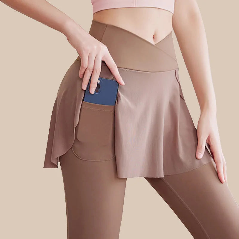 Yoga Pants Women's High-waisted Hip Lift Running Tight Dance Skirt Anti Walk Light Speed Dry Fitness Pants
