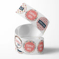 E-500pcs/Roll Patterns Thank You Stickers Packs for Roll Flowers Holiday Decoration Label Cross-border Hit Wholesale