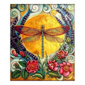 Ever Moment 5D Diamond Painting Art Dragonfly Flowers DIY Full Drill Rhinestone ASF1056