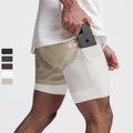 SHINBENE Custom LOGO Mesh 2 in 1 Summer Breathable Sports Workout Gym Men's Shorts