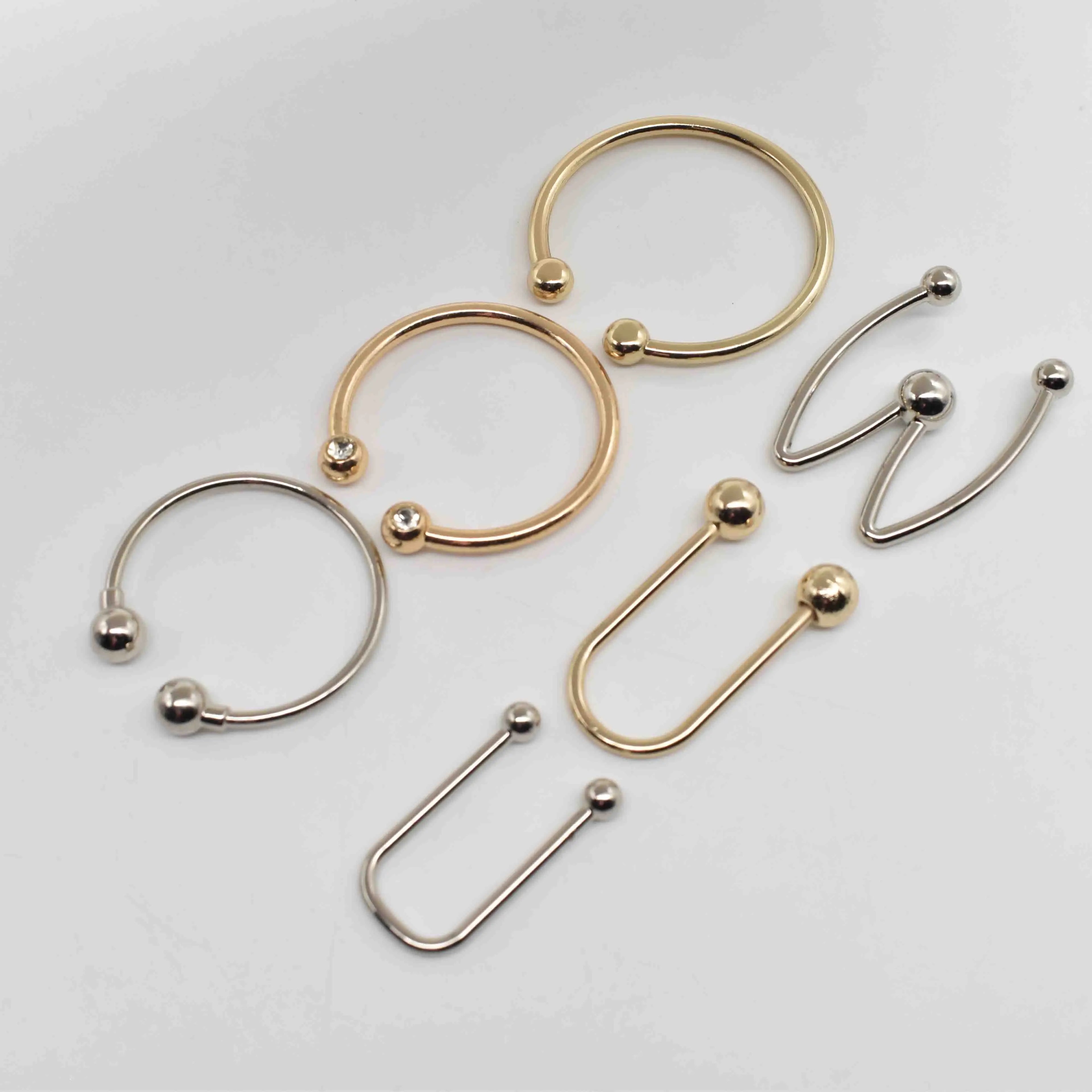 Custom High-End  Alloy U Shape Buckle Ring Rust Resistance Bikini Connector for Women's Swimwear Underwear Accessories