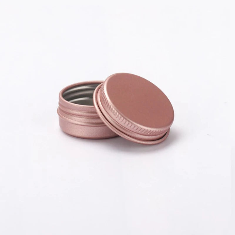 In Stock White Black Gold Rose Gold 10ml 10g Cosmetic Eye Cream Aluminum Jar Packaging Metal Tin Box Round Lip Balm Container