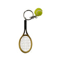 Mini Tennis Racket Keychain Fashionable Cartoon Style Metal Souvenir Gift with Custom Logo