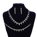 Wholesale Ready Stock Dainty Wedding Accessory Copper CZ Zircon Luxury Bridal Jewelry Set for Women BN9067 Bijoux Femme Ensembl