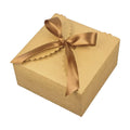 Custom Square Small Fancy Present Box Wedding Birthday Silver Gold Glitter Gift Boxes for Presents with Ribbon Made Kraft Paper
