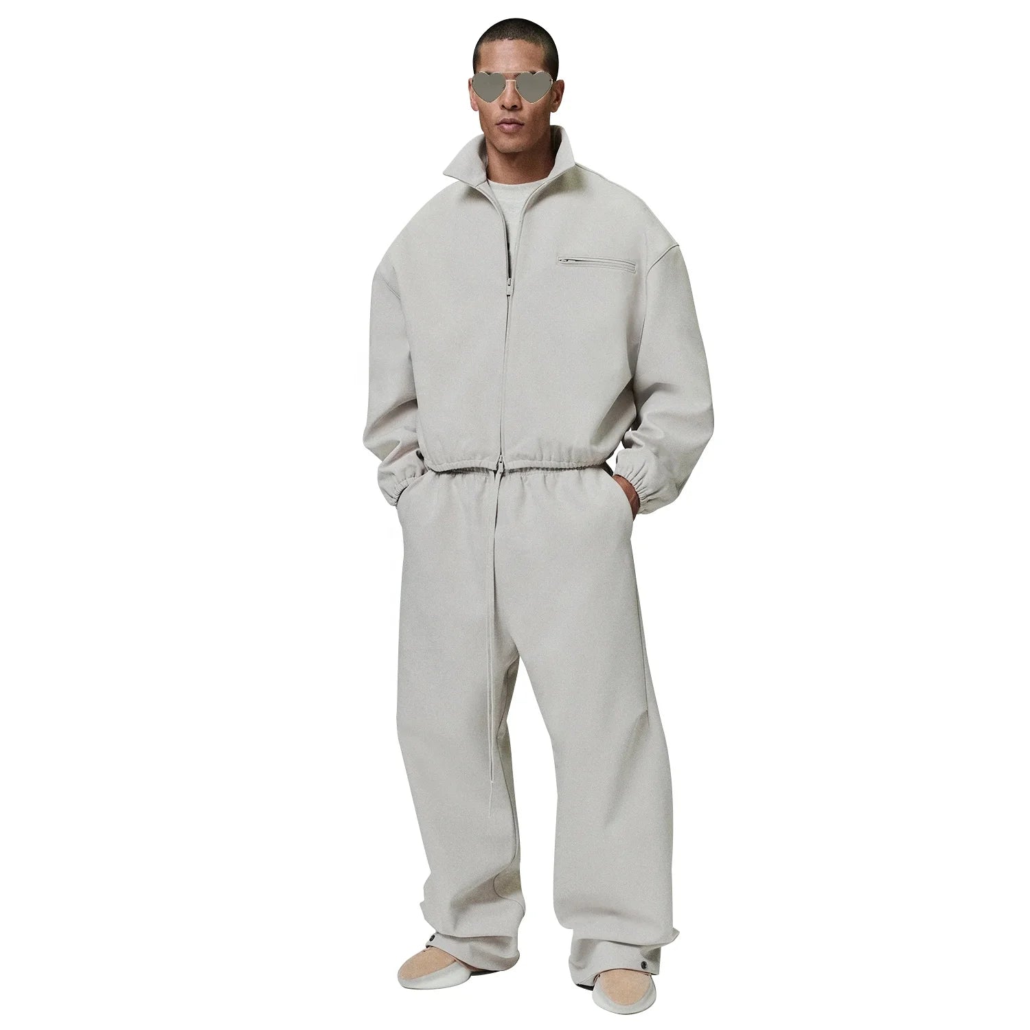 Custom Logo Embroidered Streetwear Baggy Sports Zip up Sportswear Tracksuit Manufacturer Sweatsuits Unisex Sets for Men