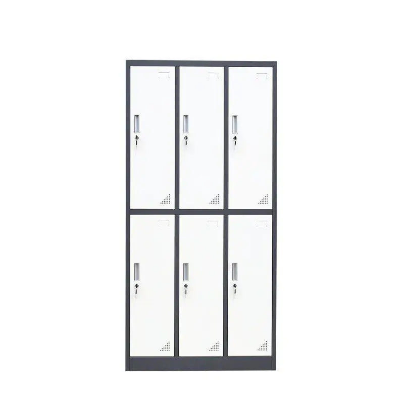 Modern 6-Door Folding Labor Worker Locker for Clothes and Shoes Storage Metal Steel Structure Used for Staff
