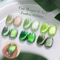BORN PRETTY Nail Products Summer Green Series Cat Eye Magnetic Gel HEMA FREE Vagan Cateye Shimmer Glitter UV Gel Nail Polish