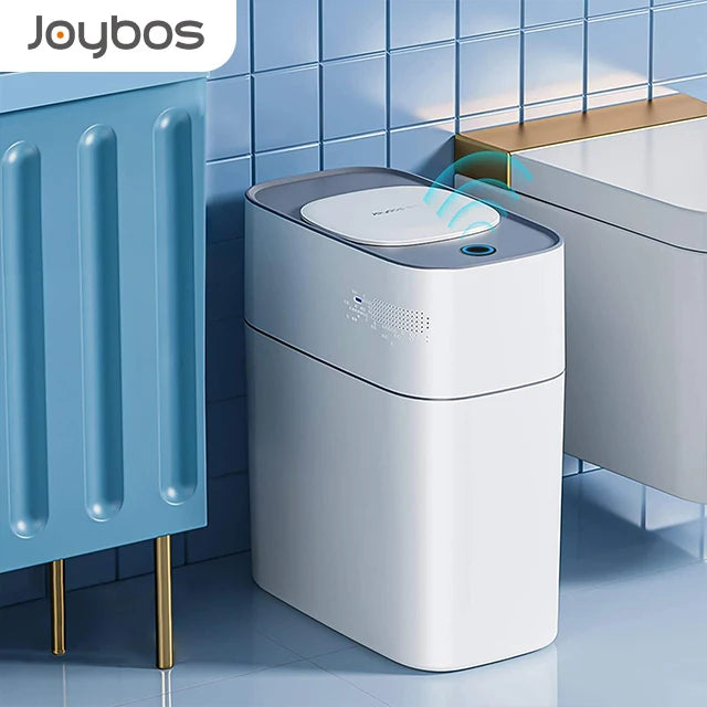 For JOYBOS 3.8 Gallon Waterproof Automatic Kitchen Trash Can Touchless Small Bagging Smart Garbage Can with Motion Sensor Lid