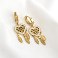 Custom Double Gold Plated Surgical Grade Statement Stainless Steel Drop Earrings