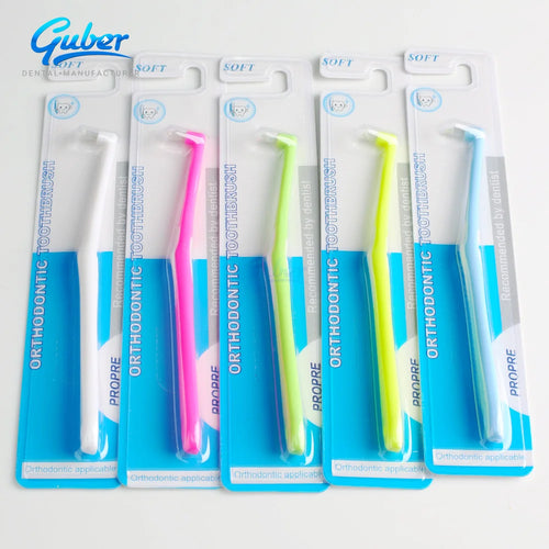 *Guber Dental Equipment Brush Single Beam Toothbrush Small Head Toothbrush Tooth Gap Brush Small Head Interspace
