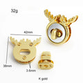 2023 Luxury Metal K Gold Silver Purse Lock Handbag Hardware Clasp Decor Push Closure Turn Twist Lock Bag Lock