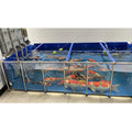 Luxury Decor Fish Tank Aquaculture Stainless Steel Transparent Pet Fish Aquarium for Koi/Betta/Guppy Fish