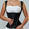 Women Double Compression Waist Trainer Vest Corset Zipper Hook-eyes Flat Belly Body Shaper Fajas Modeling Belt
