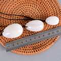 HY Wholesale Natural White Jade Crystal Eggs Nephrite Jade Yoni Eggs Set Crystal Quartz Eggs for Woman