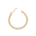 New Trendy Tennis Bracelet Stainless Steel Chain Zircon Bracelet 18K Gold Plated Handmade Layered Bead Zircon Bracelet