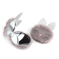 Factory Direct Plush Cartoon Round Folding Makeup Mirror Beauty Makeup With Cute Mirror
