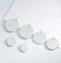 Custom Jewelry 100% 925 Sterling Silver Polished 12-22mm Disc Round Tags Charm Pendant for Making Jewelry