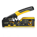 8P 6P Steel Pass Through Plug Crimping Tool for RJ45/RJ12/RJ11 Cat7/Cat6A/Cat6/Cat5e LAN Cable Ethernet Connectors