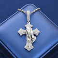 Unique Design Hip Hop Rapper Jewelry Charm Necklace Moissanite Diamond Praying Hands Iced Out Pendant 925 Silver Jewelry
