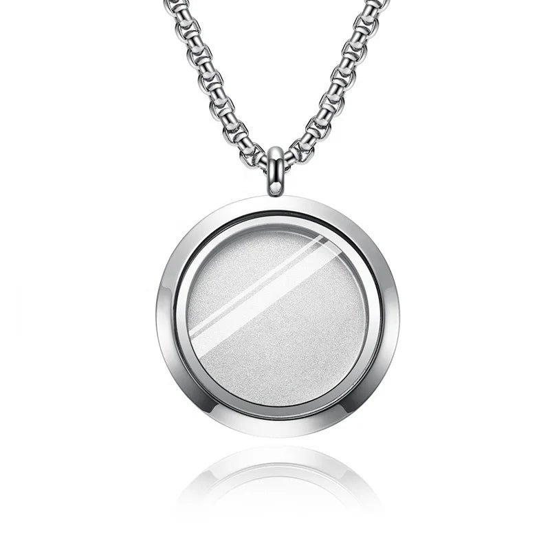 Keepsake Jewelry Stainless Steel Photo Locket Pendant Cremation Urn Necklace