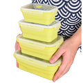 350ml 500ml 800ml 1200ml Collapsible Foldable Silicone Lunch Boxes Microwave Silicone Food Storage Container
