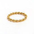Joolim Jewelry's Women's Dainty Double-Layer Twisted Rope Stainless Steel Rings 18K Gold Plated Cute Style for Engagement Gift